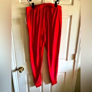 NWT 1X lightweight, red joggers pants